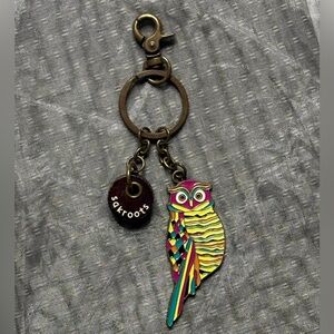 Sakroots Artist Circle Owl Bag Charm & Keychain